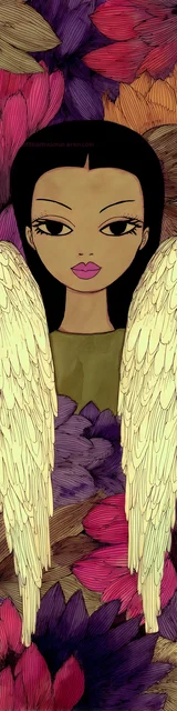 Free angel bookmark featuring an angel facing forward